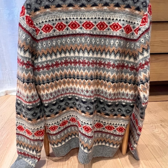 🔥NWOT Lucky Brand Men's Intarsia Nordic Sweater. Size M - Picture 9 of 13